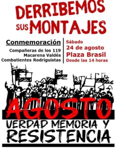 Agosto: Mes de la Verdad, la Memoria y la Resistencia