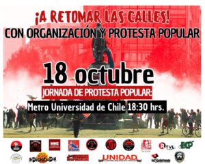 Declaración pública por un 18 de octubre de organización y protesta popular